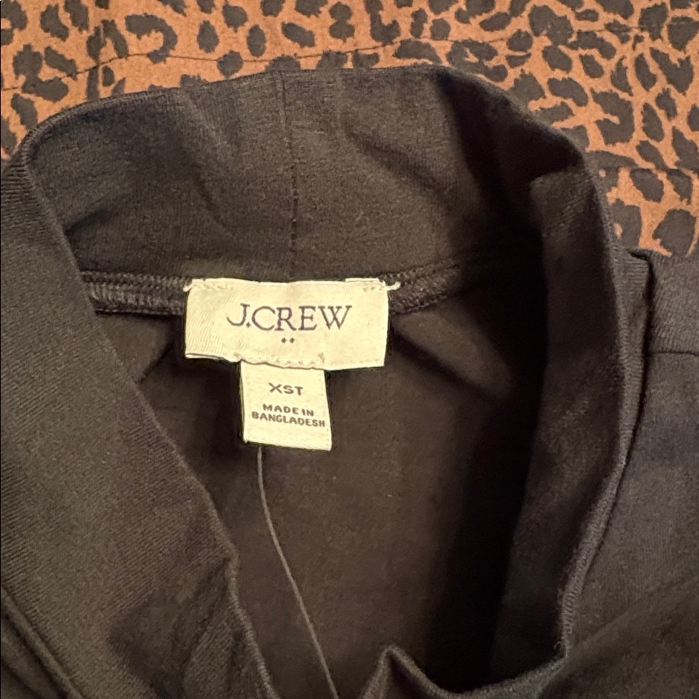 J Crew Factory women’s mockneck knit mixed-media dress brown black Size XST NWT - Picture 5 of 8